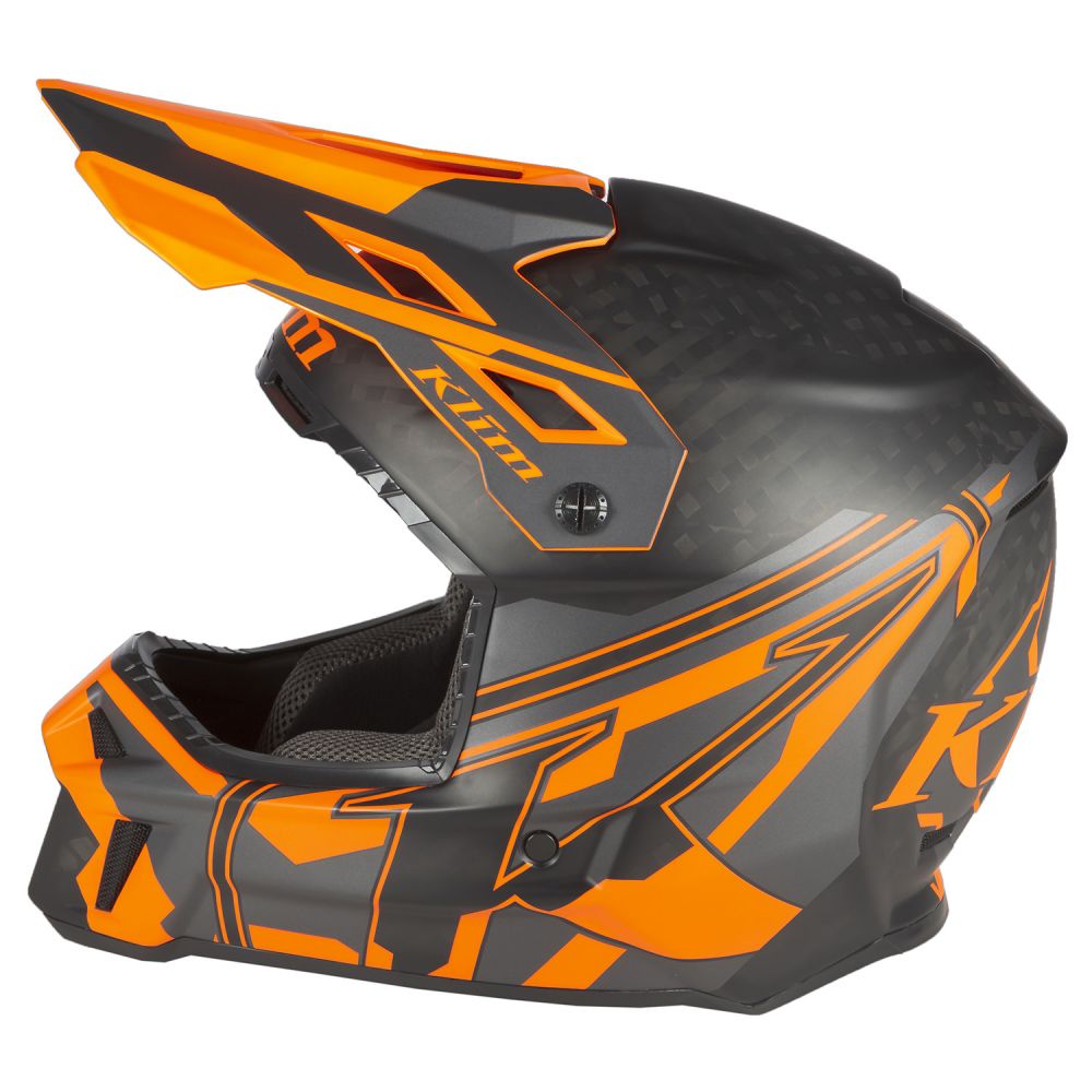 Шлем Klim F3 Carbon Pro Snowmobil ECE Ascent Asphalt/Strike Orange 3794-000-130-004 в интернет Магазине Аллигатор Красноярск