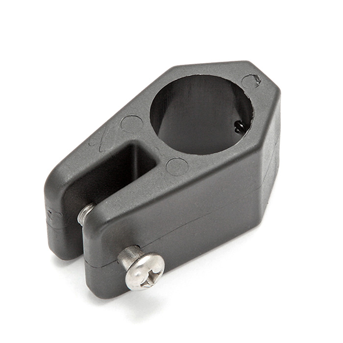 Кронштейн скользящий пластиковый с фиксирующим болтом под трубу 22 мм — чёрный  710103               в интернет Магазине Аллигатор Красноярск