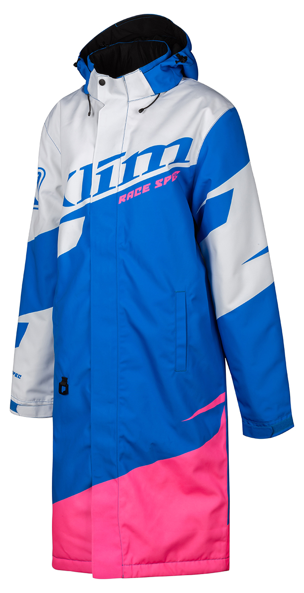 Плащ зимний Klim Race Spec Pit Coat Electric Blue Lemonade-Knockout Pink 3165-003-120-216 в интернет Магазине Аллигатор Красноярск