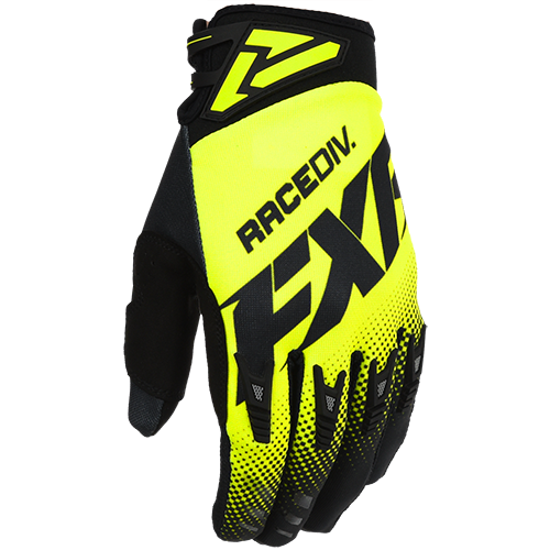 Перчатки FXR FACTORY RIDE ADJUSTABLE MX (Black/Hi Vis) 203363-1065 в интернет Магазине Аллигатор Красноярск