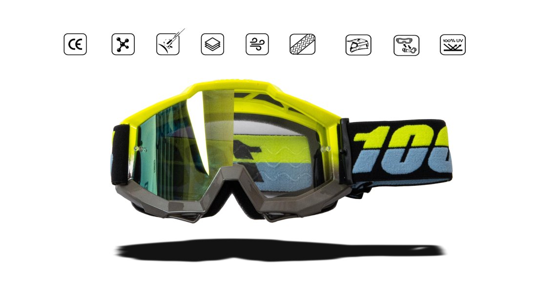 Очки мотокросс 100% black/yellow frame в интернет Магазине Аллигатор Красноярск