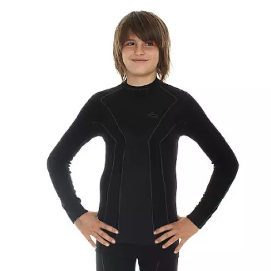 Термобелье Brubeck Thermo джемпер подростковый детский на мальчика черный LS11690 в интернет Магазине Аллигатор Красноярск