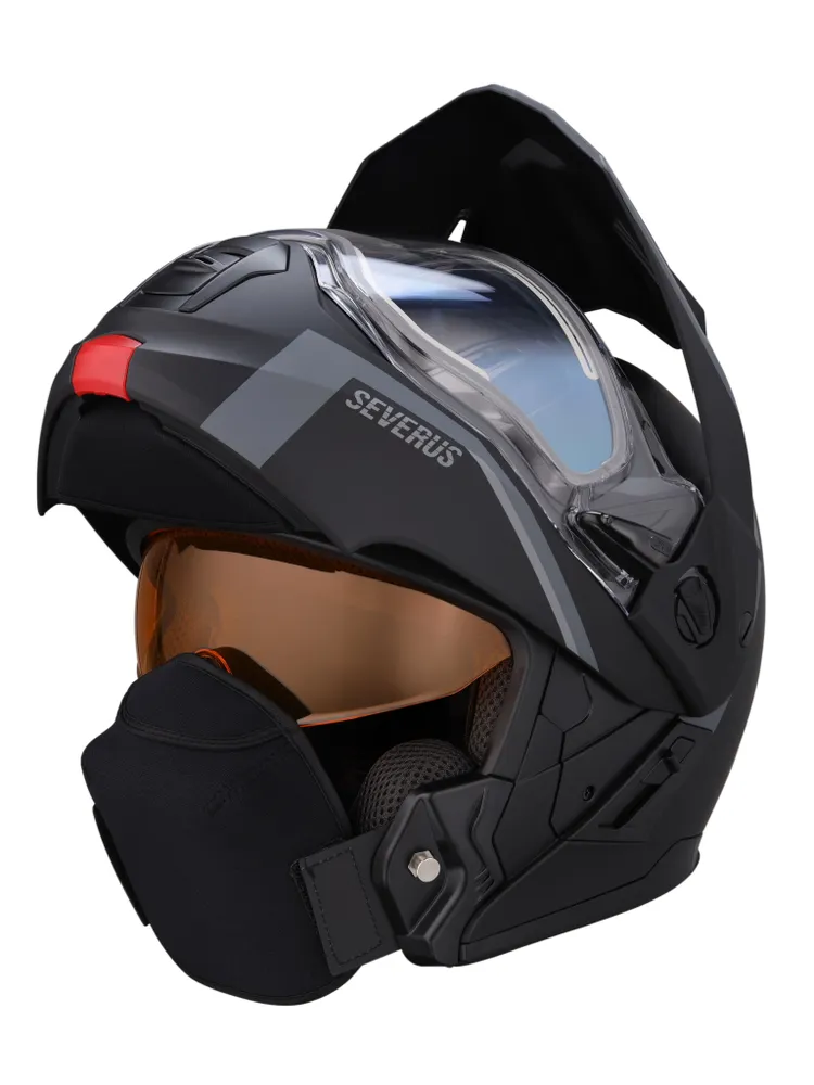 Шлем RSX  Severus (HS-310) (черно-серый матовый) K1-00004988 в интернет Магазине Аллигатор Красноярск