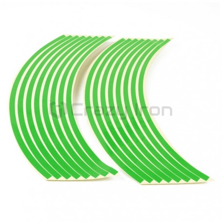 Светоотражающая наклейка CRAZY IRON на обод колеса, зеленая в интернет Магазине Аллигатор Красноярск