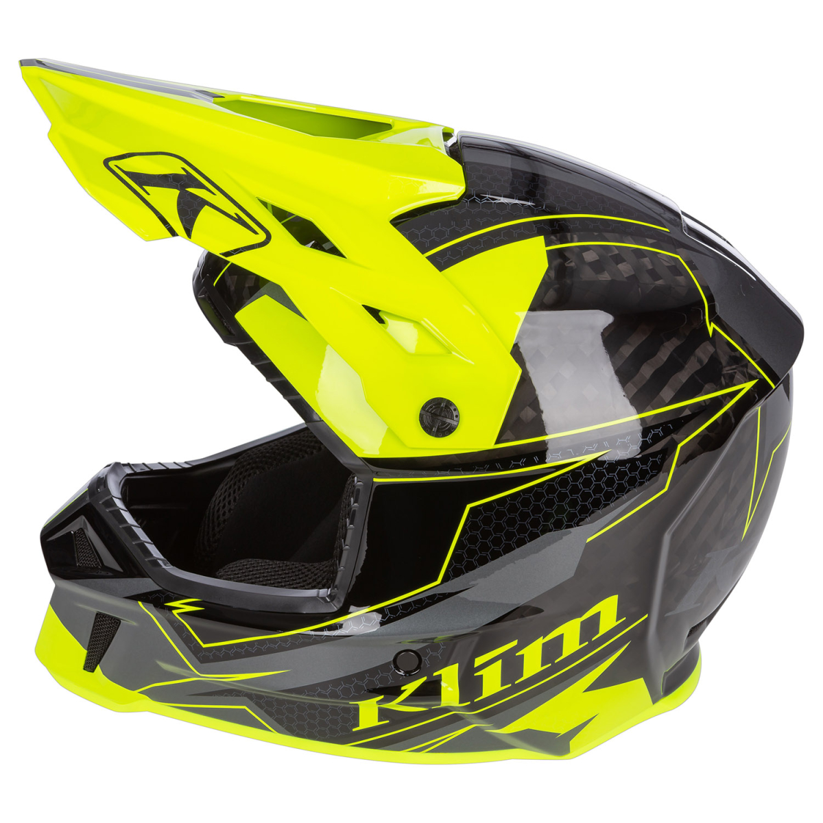 Шлем Klim F3 Carbon Velocity Black - Hi-Vis 3761-002-140-005 в интернет Магазине Аллигатор Красноярск