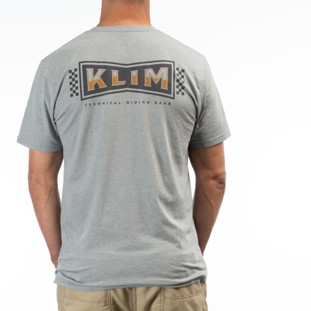 Футболка Klim Pinned Tri-blend Heathered Gray - Golden Brown 3693-000-120-674 в интернет Магазине Аллигатор Красноярск