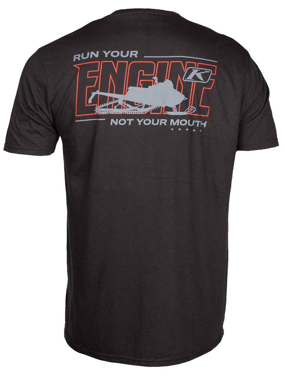 Футболка Klim RUN YOUR ENGINE SS T Black-High Risk Red 3777-000-130-007 в интернет Магазине Аллигатор Красноярск