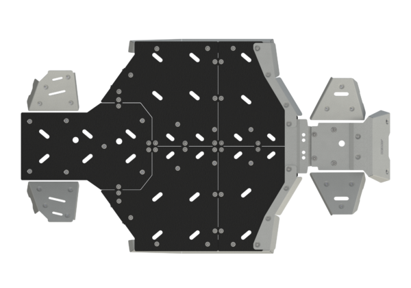 Комплект защиты днища комбинированная (алюминий/пластик) для CFMOTO UFORCE U10 PRO EPS Highland в интернет Магазине Аллигатор Красноярск
