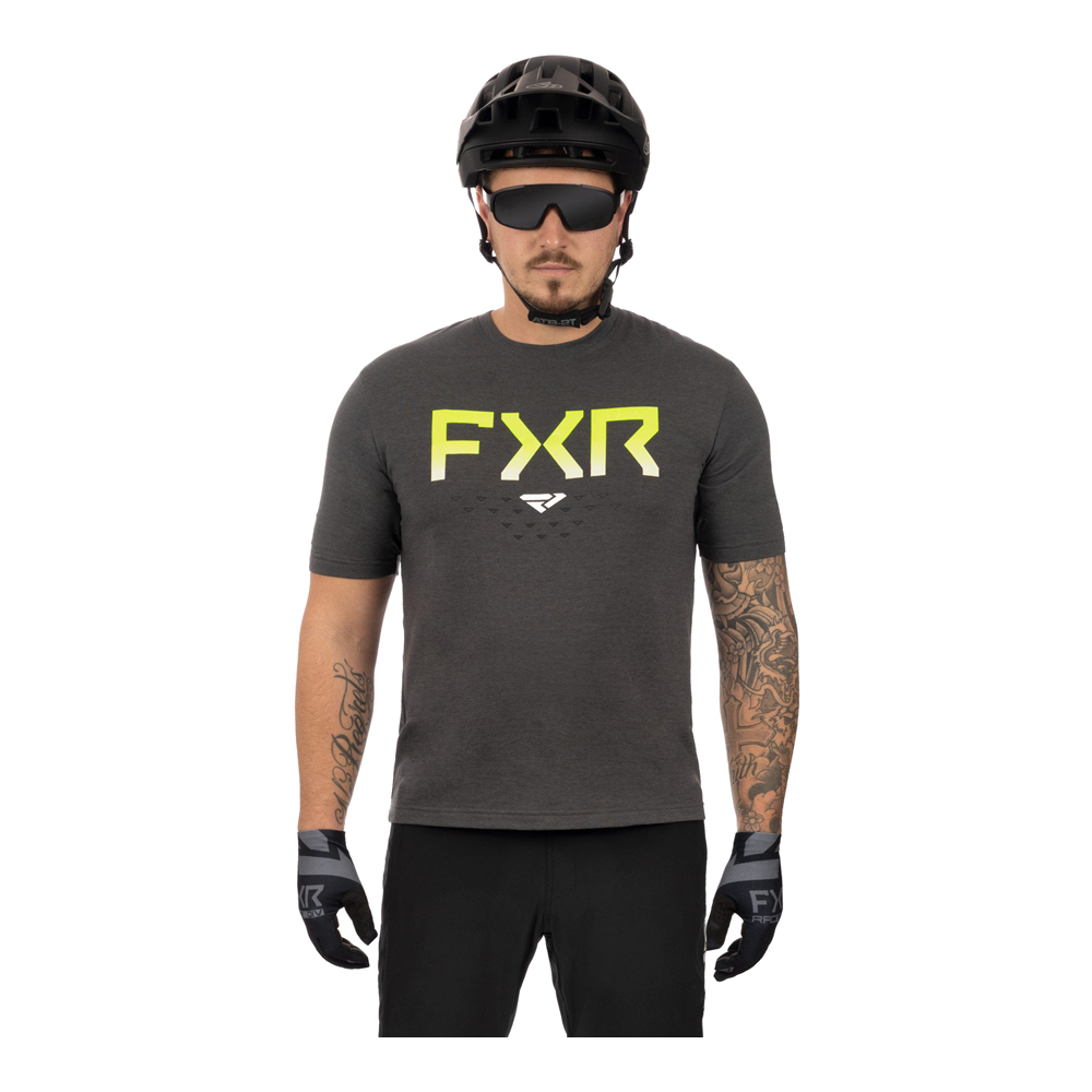 Футболка FXR Helium Tech (Charcoalcoal Heather/Hi Vis) 232062-0665 в интернет Магазине Аллигатор Красноярск