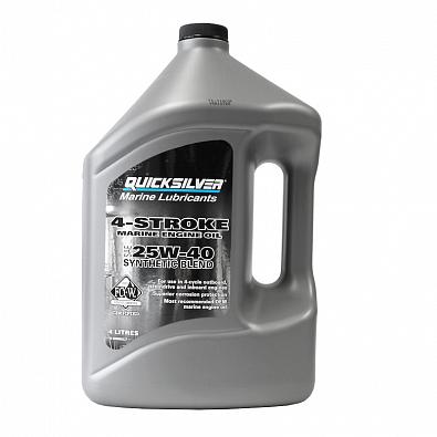 Масло QUICKSILVER 4-Stroke 25W40 Syntetic Blend, полусинтетическое 4L в интернет Магазине Аллигатор Красноярск
