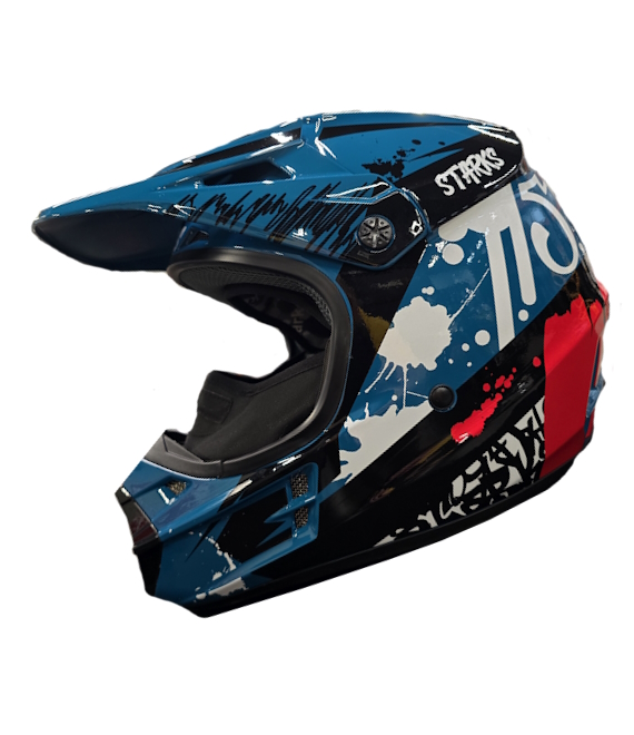 Шлем кроссовый STARKS Base SH MX1 бирюза в интернет Магазине Аллигатор Красноярск