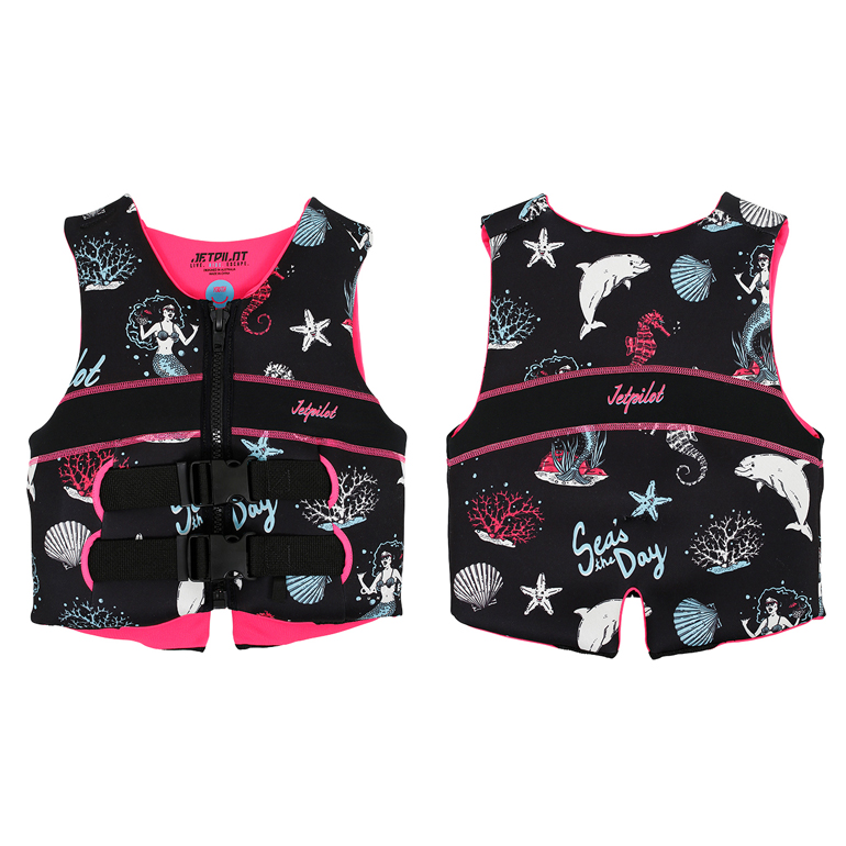 Спасательный жилет неопрен детский Jetpilot Cause Youth ISO 50N Neo Vest Black/Pink 8-10 years в интернет Магазине Аллигатор Красноярск