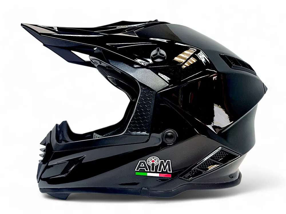 Шлем AiM RH855(Fiber Glass) Black Glossy RH855-001 в интернет Магазине Аллигатор Красноярск