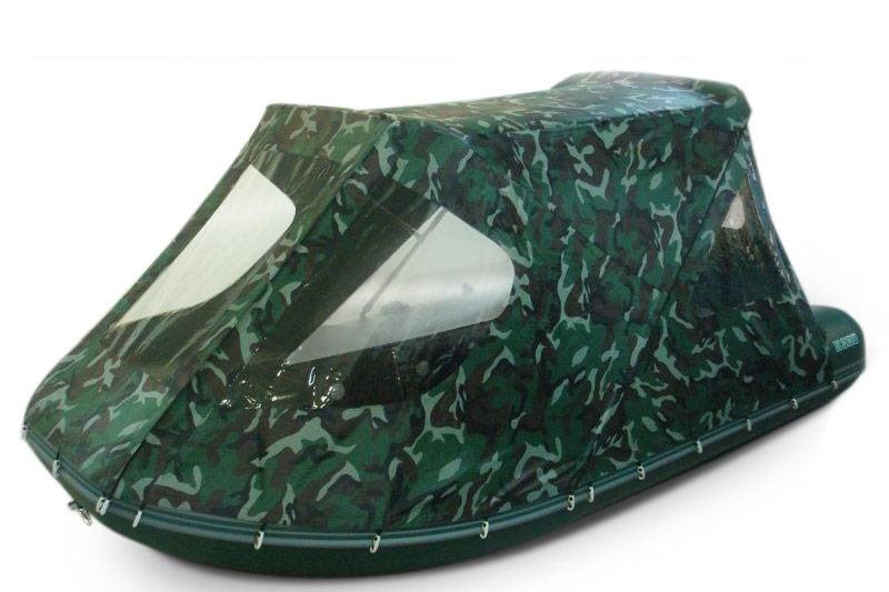 Тент ходовой с каркасом для лодок Gladiator 400 камуфляж в интернет Магазине Аллигатор Красноярск
