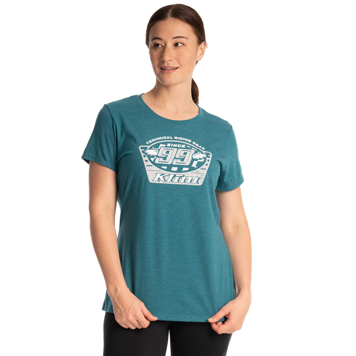 Футболка Klim Voyager 99 Tri-Blend Heathered Teal/High-Rise 2053-000-110-567 в интернет Магазине Аллигатор Красноярск