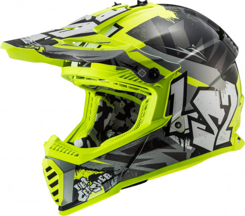 Шлем кроссовый CFMOTO MX437 FAST CRUSHER (черно-желтый) в интернет Магазине Аллигатор Красноярск