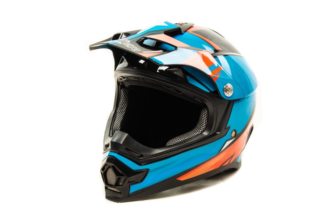 Шлем мото кроссовый HIZER B6196 blue/red в интернет Магазине Аллигатор Красноярск