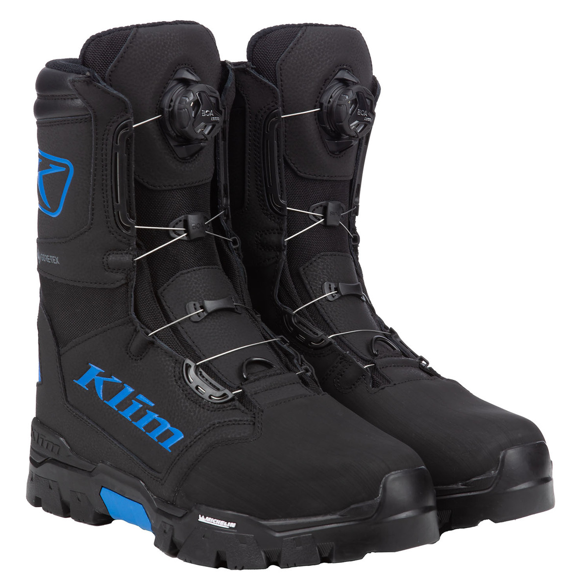 Снегоходные ботинки Klim Klutch GTX BOA Black - Electric Blue Lemonade 3112-001-009-010 в интернет Магазине Аллигатор Красноярск