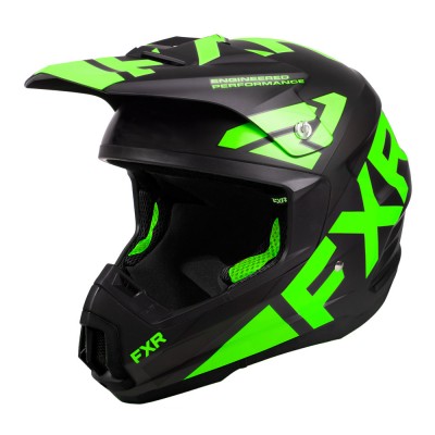 Шлем FXR Torque Team Black/ Lime 220620-1070 в интернет Магазине Аллигатор Красноярск