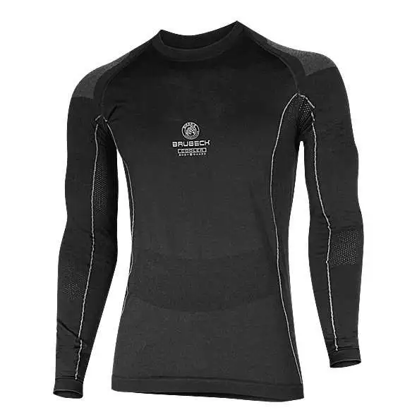 Термобелье Brubeck Cooler сорочка мужская черная LS12650 в интернет Магазине Аллигатор Красноярск