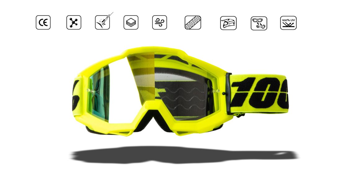 Очки мотокросс 100% yellow frame в интернет Магазине Аллигатор Красноярск